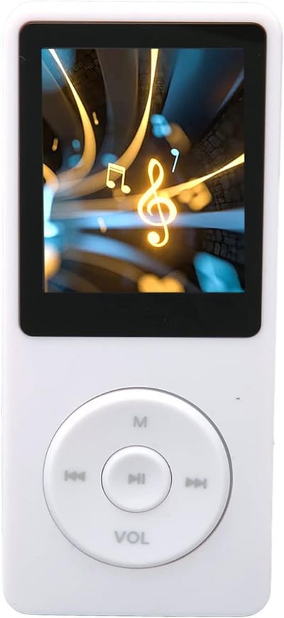 Draagbare Muziekspeler met 8 GB Geheugen en 1,8 inch Scherm - Ondersteuning voor MP3, WAV, FLAC en meer - Batterijduur tot 30 Uur - USB 2.0 - Wit