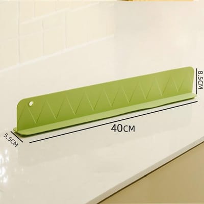 Planche rectangulaire surélevée de rétention d'eau style nordique évier de cuisine multifonctionnel avec ventouse bande de rétention d'eau en silicone vert