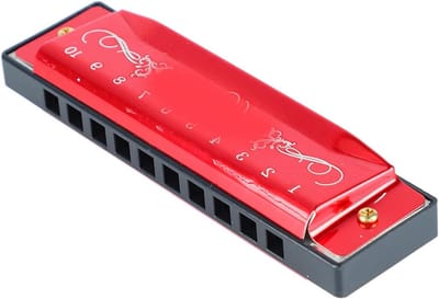 Mondharmonica 10-gaats - Muziek instrument - Muziek maken - Geen vervorming - 10 x 4 x 3 cm - Zilver