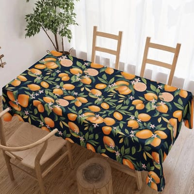 Citrusvruchten Patroon Rechthoekige Tafelkleed voor Tafel Decoratie Feest Waterdicht Herbruikbaar Tafelkleden voor Tafel Keuken Eetkamer 140x300cm