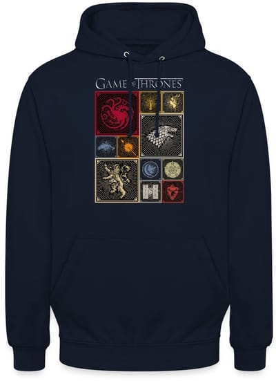 Game Of Thrones Koninkrijken Wapen Tegels Hoodie Unisex