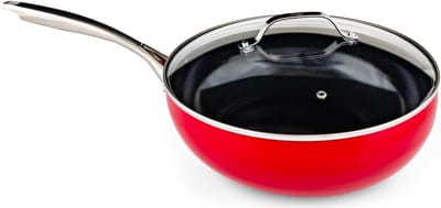 Keramische gecoate antiaanbak wok 30 cm - Gezond koken zonder schadelijke stoffen