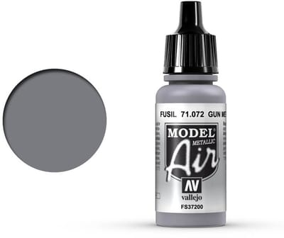 Vallejo Hobbyverf Acrylverf - 71072 Model Air Gun Metal - Metallic - Acryl Verf flesje - 17 ml