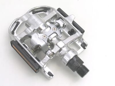 Pedaalset MTB Tecora E combi SPD - zwart/zilver