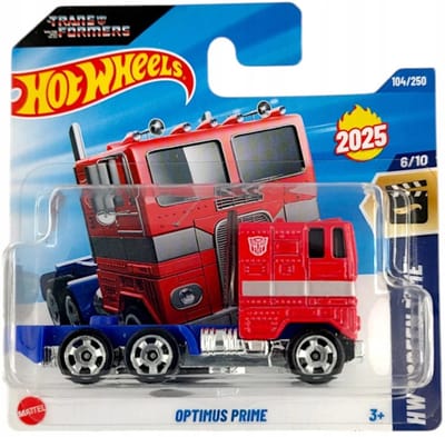 Hot Wheels Optimus Prime Transformers Schaal 1:64 - HW-schermtijd