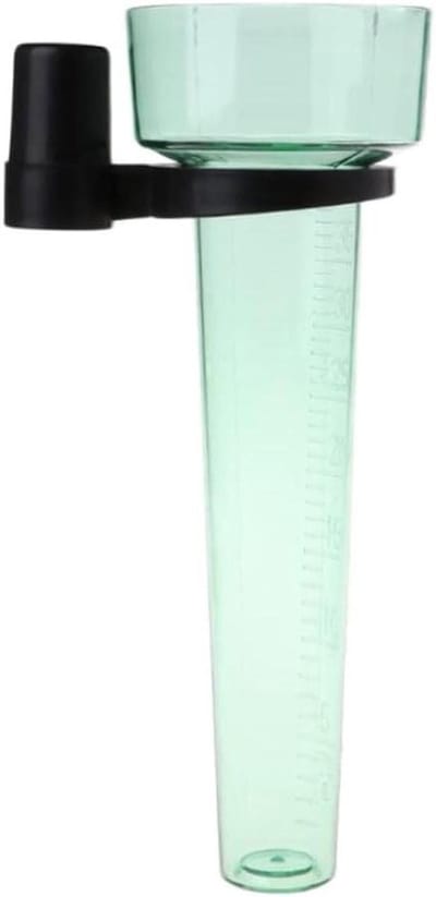 Regenmeter Met Houder - Neerslagmeter Tuin - Waterhoeveelheid Meten - Vergrote Leesbare Schaal - 36 cm Hoog - Lichtgroen