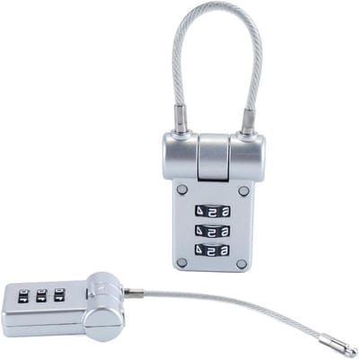 Cijferslot Set - Kabel Sloten - Bagage Beveiligen - 3 Cijfer Combinatie - 2 Stuks - Zilver