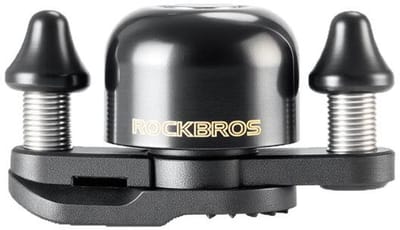Rockbros Fietsbel - voor racefiets en MTB met dubbele slagpen, 180° draaibaar.