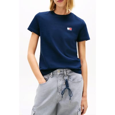 Tommy Hilfiger Tjw Regular Wavy Flag Ss T-shirt Dark Night Navy Taglia: S | Maglie Sportivi Outlet | Donna | Nero