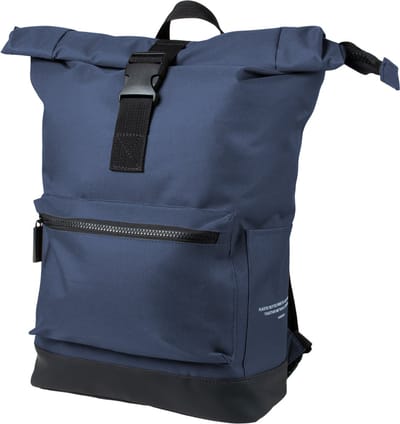 Nörlander Simply Green fiets rugzak 20L - Rolltop Rugzak - Duurzaam rPET - Blauw