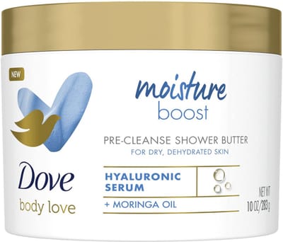 Dove Pre-cleanse Shower Butter 295ml (10 oz) – – Met Hyaluronzuur & Moringa Olie - Moisture Boost Douchecrème voor Droge Huid
