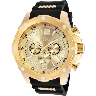 Invicta I-Force 19660 Heren Horloge - Quartz Uurwerk - Roestvrij Staal met gouden Wijzerplaat - 50mm