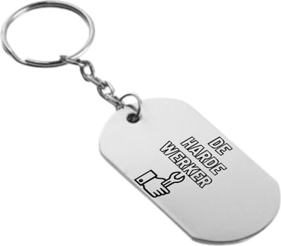 Akyol - de harde werker sleutelhanger - Werknemer - familie vrienden collega - cadeau - 54 x 29mm