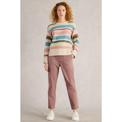 White Stuff Twister Chino Trouser Dusty Pink Maat: 20 REGULAR | Pantalons Outlet | Dames | Roze