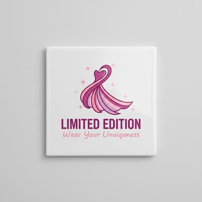Inspirerende Tekst Keramische Wandtegel “Limited Edition – Wear Your Uniqueness” – Motiverende Woondecoratie – 15 x 15 cm
