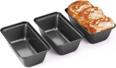 Broodpannen Set - Mini Bakvormen - Brood Bakken - Antiaanbaklaag - 3 Stuks