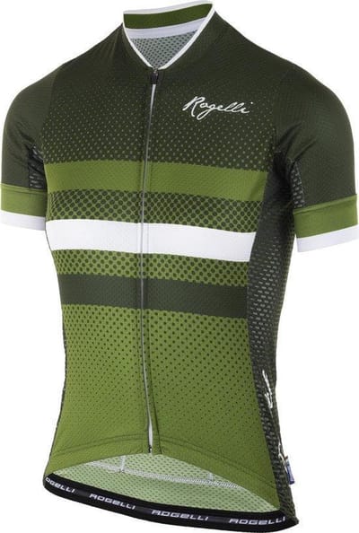 Ds Wielershirt KM Dot- Groen/Wit XS