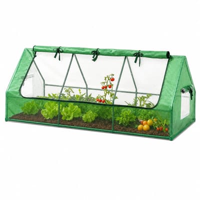 Allero Mini Kas - Kweekkas - Kas - Kas Voorframe - UV-bescherming - Waterdicht - Groen - 240X90x90cm - Winddicht - Tuinteelt