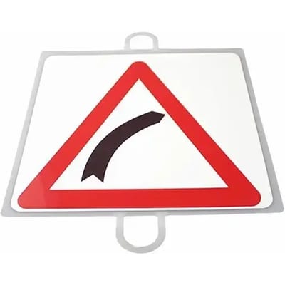 Verkeerswaarschuwingsbord nr. 11 (bocht naar rechts)