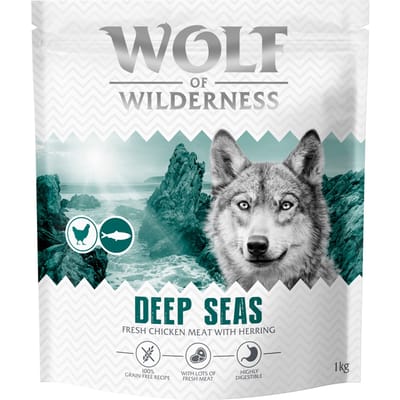 Wolf of Wilderness Adult "Deep Seas" Haring - graanvrij - Voordeelpakket: 4 x 1 kg nieuwe receptuur