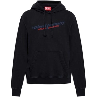 Diesel Heren Industry Denim Division Hoodie (Zwart)
