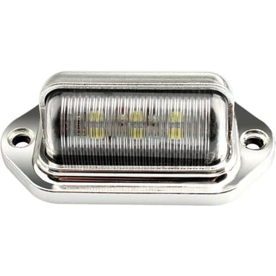 1 Stuks Waterdicht 6 LED 12V Kentekenplaatverlichting Auto Boot Vrachtwagen Trailer Staplamp zilver