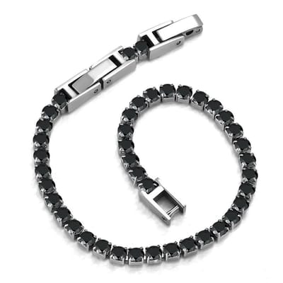 Montebello Armband Catinca Black - 316L Staal - 3mm - 18+3cm