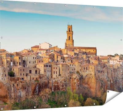 Gards Tuinposter Oude Stad in Toscane, Itali� - 160x120 cm - Tuindoek - Tuindecoratie - Wanddecoratie buiten - Tuinschilderij