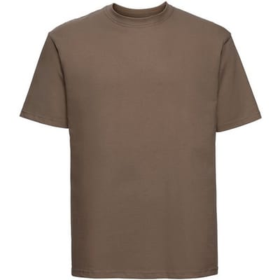 Russell Heren Klassiek Ringspun Katoen T-Shirt (Mokka)