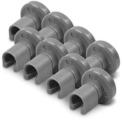 Universele vervanging bovenmandwielen Ø 25 mm - 8-delige set voor afwasmachine
