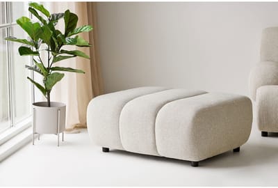 House Nordic Poef Taza - Zand - 95x90x45cm