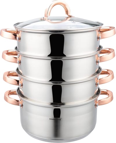 Klausberg 7733 - stoompan - 5 delig - 22 cm - rvs - alle warmtebronnen