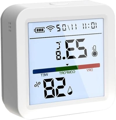 Slimme Sensor - Hygrometer Thermometer - Binnenklimaat Meten - Wifi Connectiviteit - 62 Gram - Wit