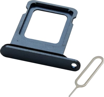 MMOBIEL Simkaart Houder Geschikt voor iPhone 12 Pro/12 Pro Max – Sim Tray - Simkaarthouder Vervanging – Sim Card Tray - Incl. Sim Pin en Waterdichte Rubberen Ring - Blauw