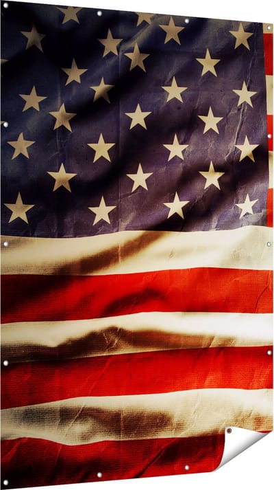 Gards Tuinposter Amerikaanse Vlag - Verenigde Staten - 120x180 cm - Tuindoek - Tuindecoratie - Wanddecoratie buiten - Tuinschilderij