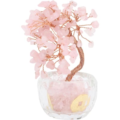 Arbre à argent Feng Shui Énergie positive Bonne fortune Décoration d'arbre à argent pour la richesse et la chance Maison rose
