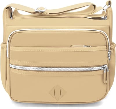 Dames schoudertas waterdicht nylon crossbody tas met veel vakken en verstelbare schouderriem, lichtgewicht en praktisch voor dagelijks gebruik