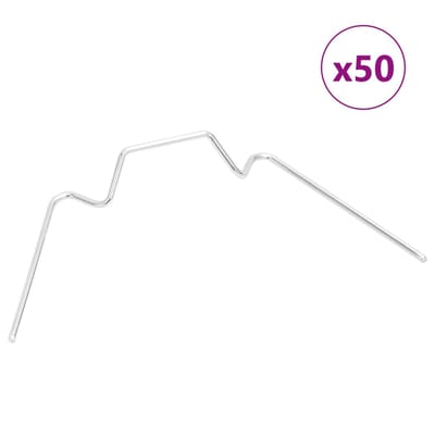 vidaXL - Broeikasklemmen - 50 - st - W - type - gegalvaniseerd - staal
