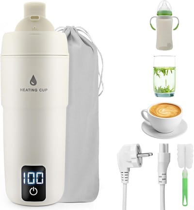 Draagbare Elektrische Reiswaterkoker van 350 ml met Temperatuurinstelling en Automatische Uitschakeling