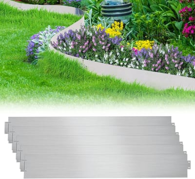 Borderrand Gazonranden Planten Tuinranden Rol Plantentralis Gazonranden Zilver 100x15cm 5m