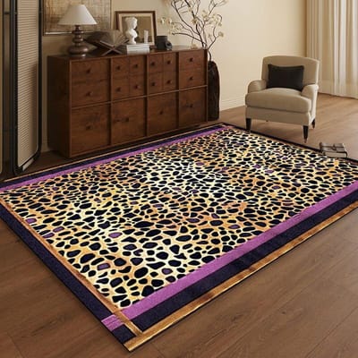 Europese Luipaard Hoge Kwaliteit Tapijt Woonkamer Huisdecoratie Ontspanning Bank Grote Vloerkleden Slaapkamer Nachtkastje Antislip Vloermat 60x90cm
