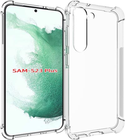 MobyDefend Hoesje - Geschikt voor Samsung Galaxy S23 Plus (S23+) - Transparante Shockproof TPU Backcover - Verstevigde Hoeken - Volledig Doorzichtig