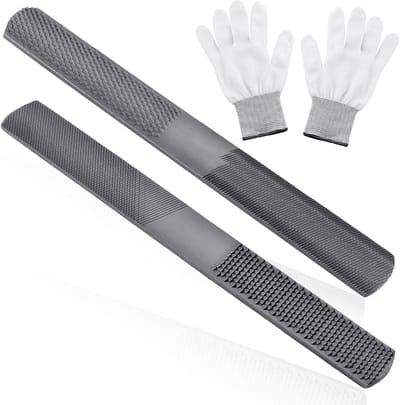Houtrasp Set - Handvijlen Raspen - Hout Bewerken - 4-in-1 Ontwerp - 2 Stuks - Zwart