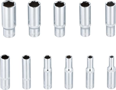 Set van 11 lange zeskantige steeksleutels, 4-14 mm, ideaal voor nauwkeurige montage en reparatie