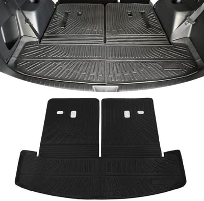 Dailygoods- Vrachtmat TPE - Trunk Liner - Achterbank Bescherming - Santa Fe 2024/2025 - Antislip Oppervlak - Duurzaam Materiaal - Bagagebescherming