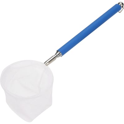 Verstelbare Mini Visnet Stang voor Aquarium Tank Garnalen 20-57.5cm Uitschuifbaar(Blauwe Ronde) blauw