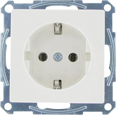 Schneider Electric System M - Wandcontactdoos met randaarde - Inbouw - Wit