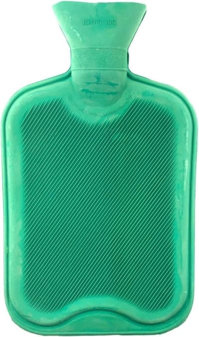 Warmwaterkruik - Inhoud: 2 Liter - Warm Water Kruik - Kruikzak - Warmtekruik - Rubber - Groen