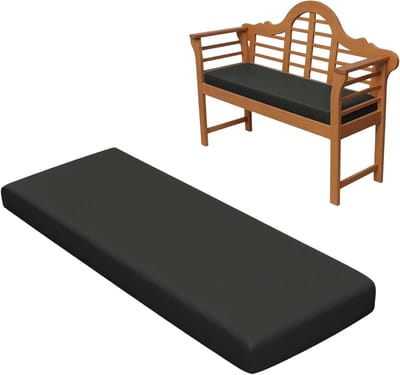 Buitenkussen - Zitkussen Bankkussen - Comfortabel Zitten - Waterdicht Antislip - 165x35cm - Donkergrijs