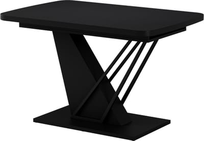 Vicco Eettafel Fenaro, Zwart, 120-160 x 80 cm uitschuifbaar